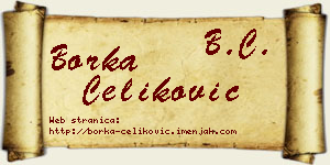 Borka Čeliković vizit kartica